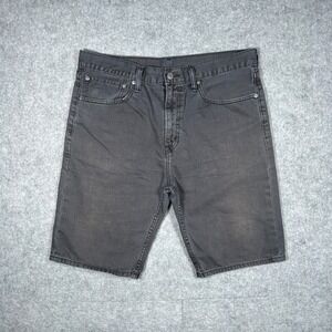 Levi's Denim Shorts Mens 34 Black 508 Regular Tapered Fit Casual Summer Core